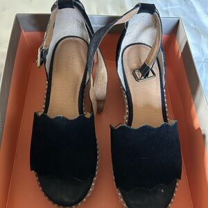 Crown Vintage Black Espadrilles Classic Comfortable Shoes
